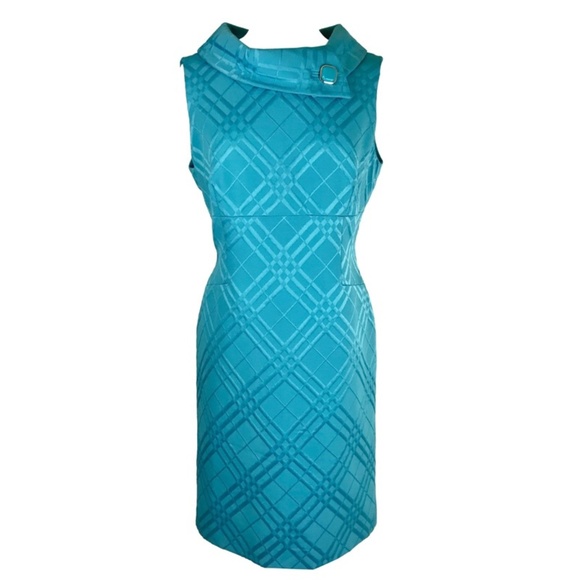 Tahari Dresses & Skirts - Tahari Sheath Dress Turquoise Elegant Chic 50's